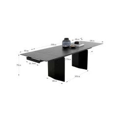KARE Design Table à Rallonges Novel 180x90cm Noire ^ Table