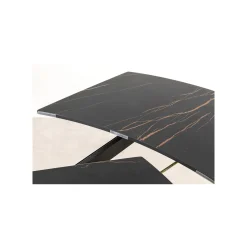 KARE Design Table à Rallonges Twist 180x90cm Noire ^ Table