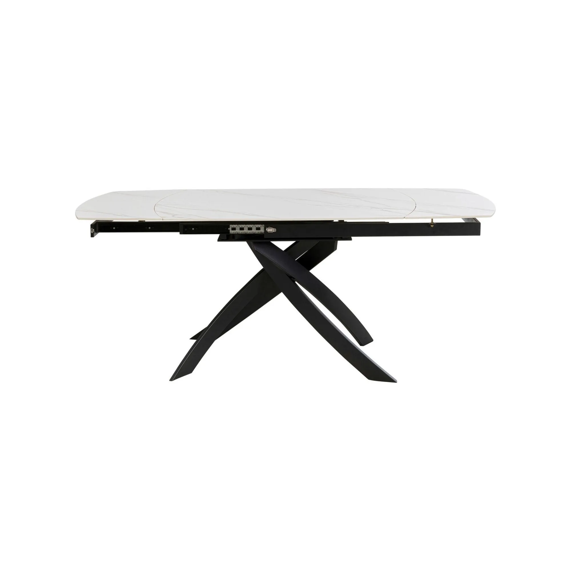 KARE Design Table à Rallonges Twist 180x90cm Blanche ^ Table