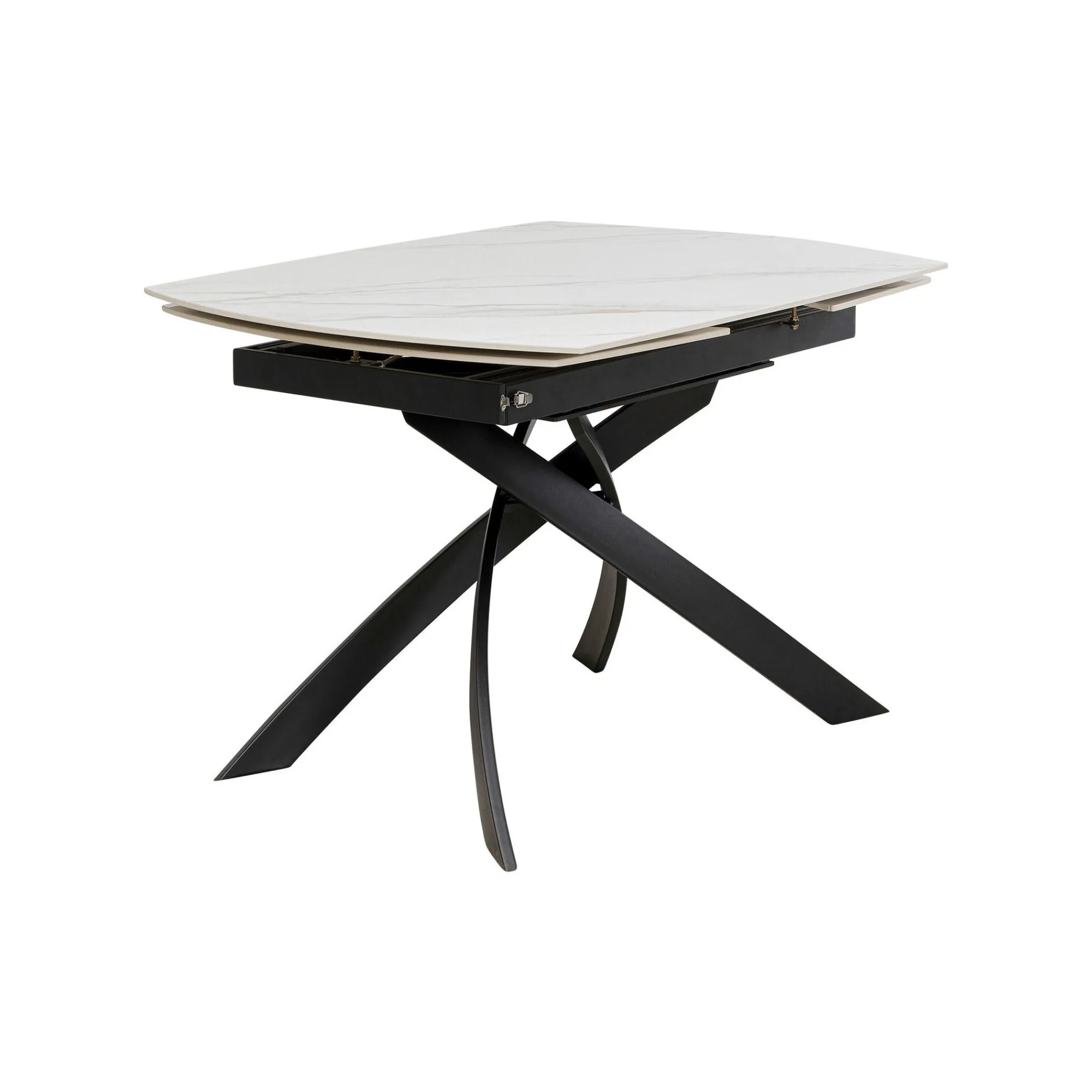 KARE Design Table à Rallonges Twist 180x90cm Blanche ^ Table