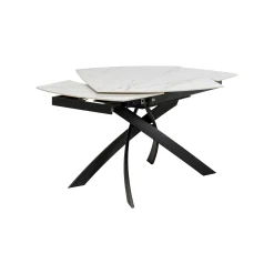 KARE Design Table à Rallonges Twist 180x90cm Blanche ^ Table