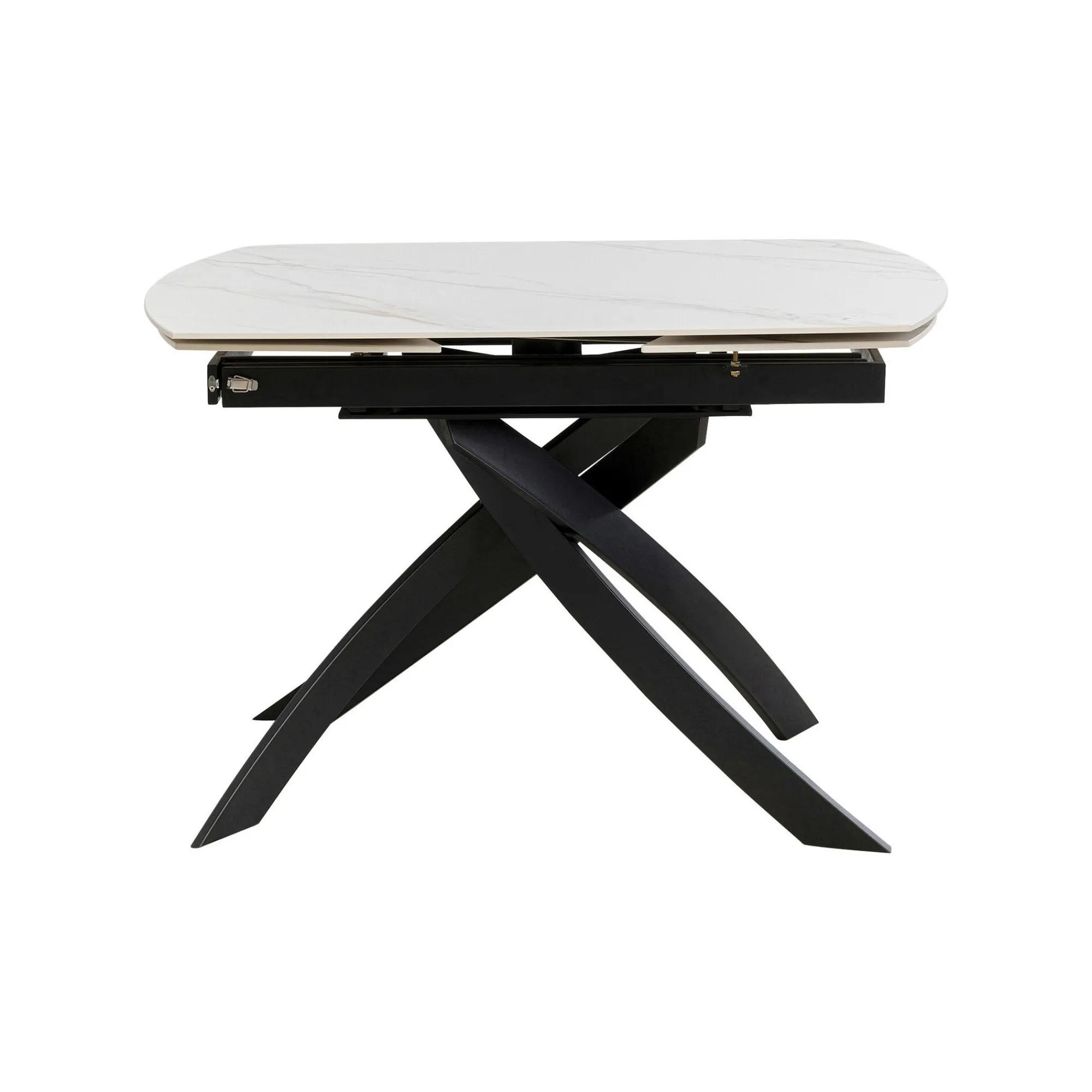 KARE Design Table à Rallonges Twist 180x90cm Blanche ^ Table