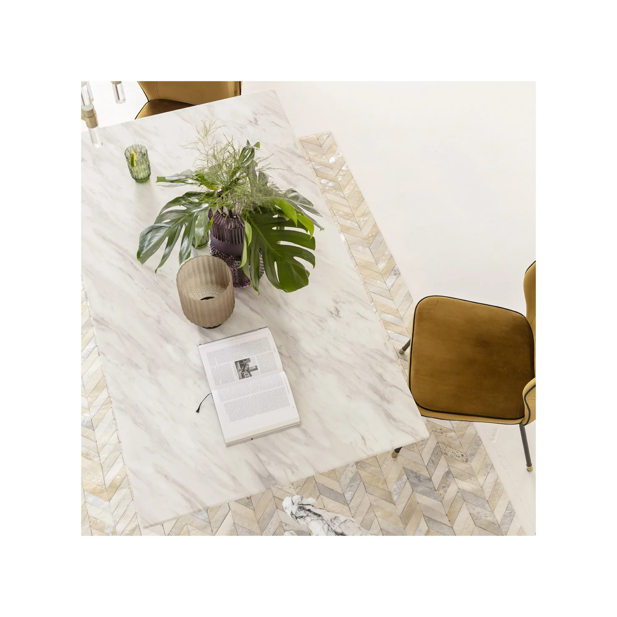 KARE Design Table Artistico Marbre Blanc 160x90cm ^ Table