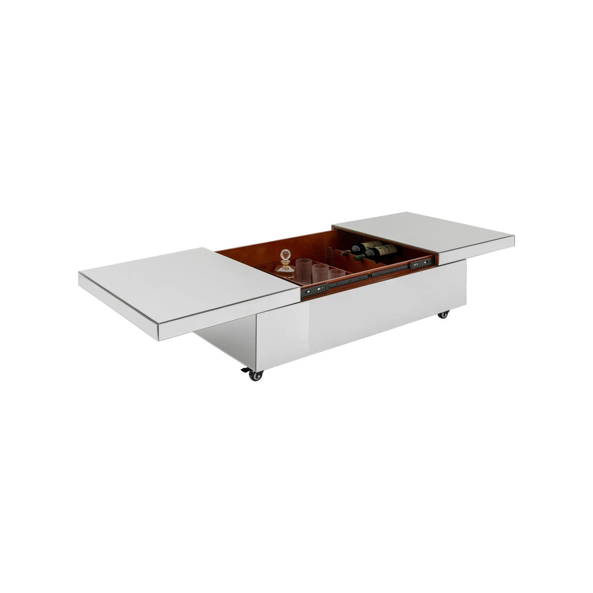 KARE Design Table Basse Bar Luxury Argent 39x120cm ^ Coffre & Malle|Table Basse