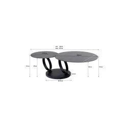 KARE Design Table Basse Beverly Bubble Noire ^ Table Basse