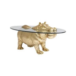KARE Design Table Basse Hippopotame Doré ^ Table Basse