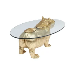 KARE Design Table Basse Hippopotame Doré ^ Table Basse
