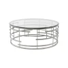 KARE Design Table Basse Jupiter 100cm Argentée ^ Table Basse