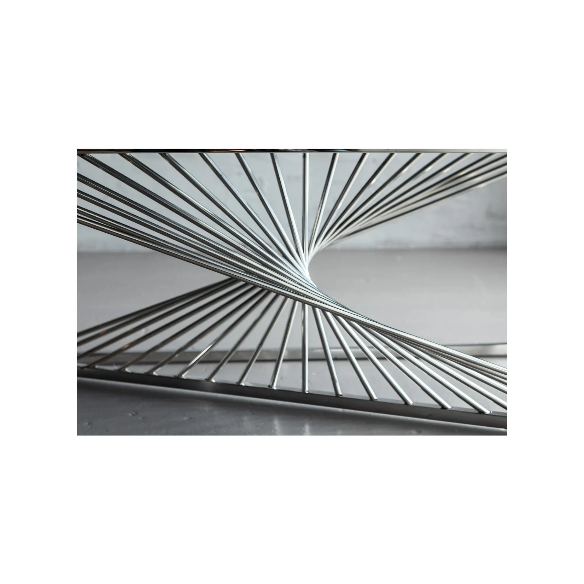 KARE Design Table Basse Laser 120x60cm Chromée ^ Table Basse