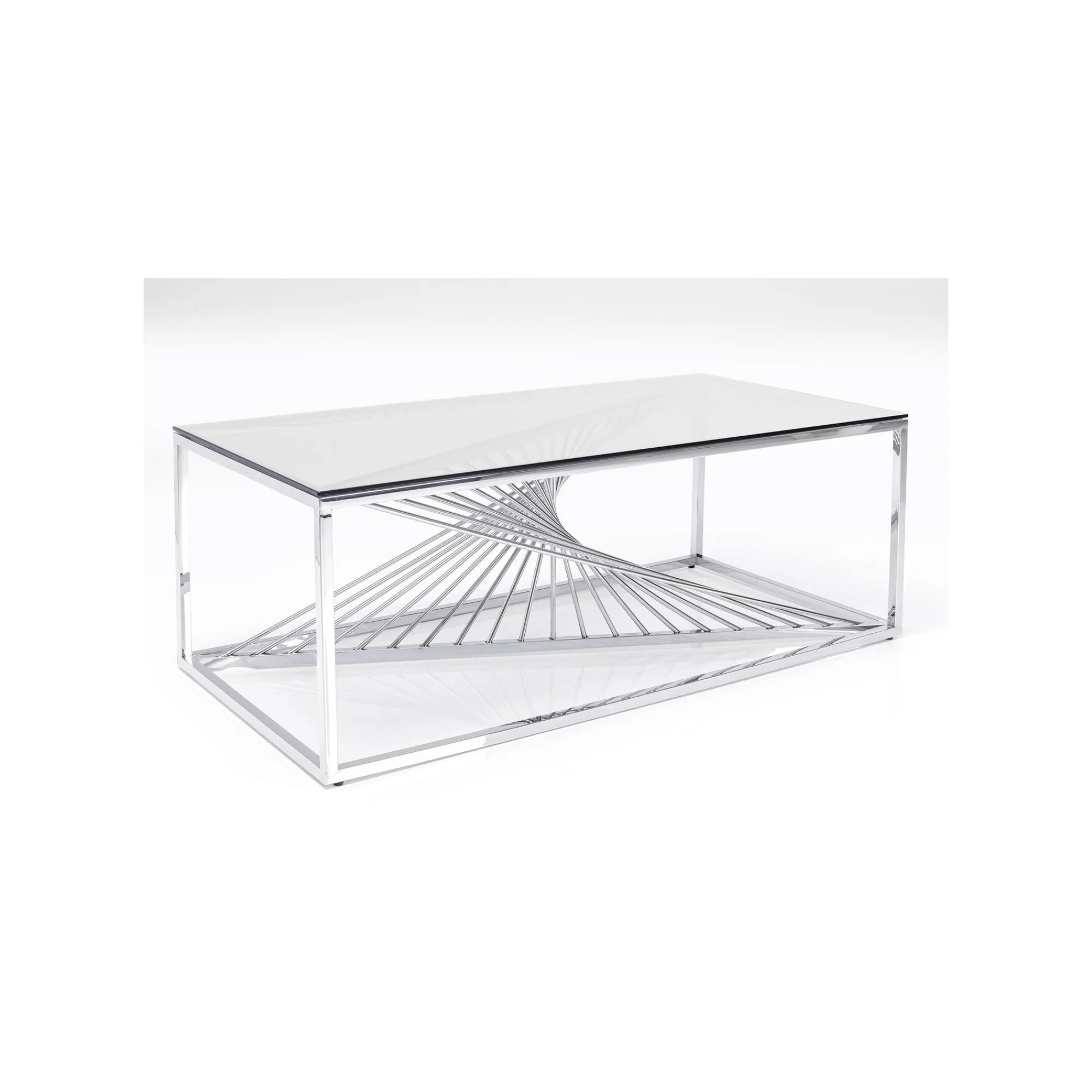 KARE Design Table Basse Laser 120x60cm Chromée ^ Table Basse