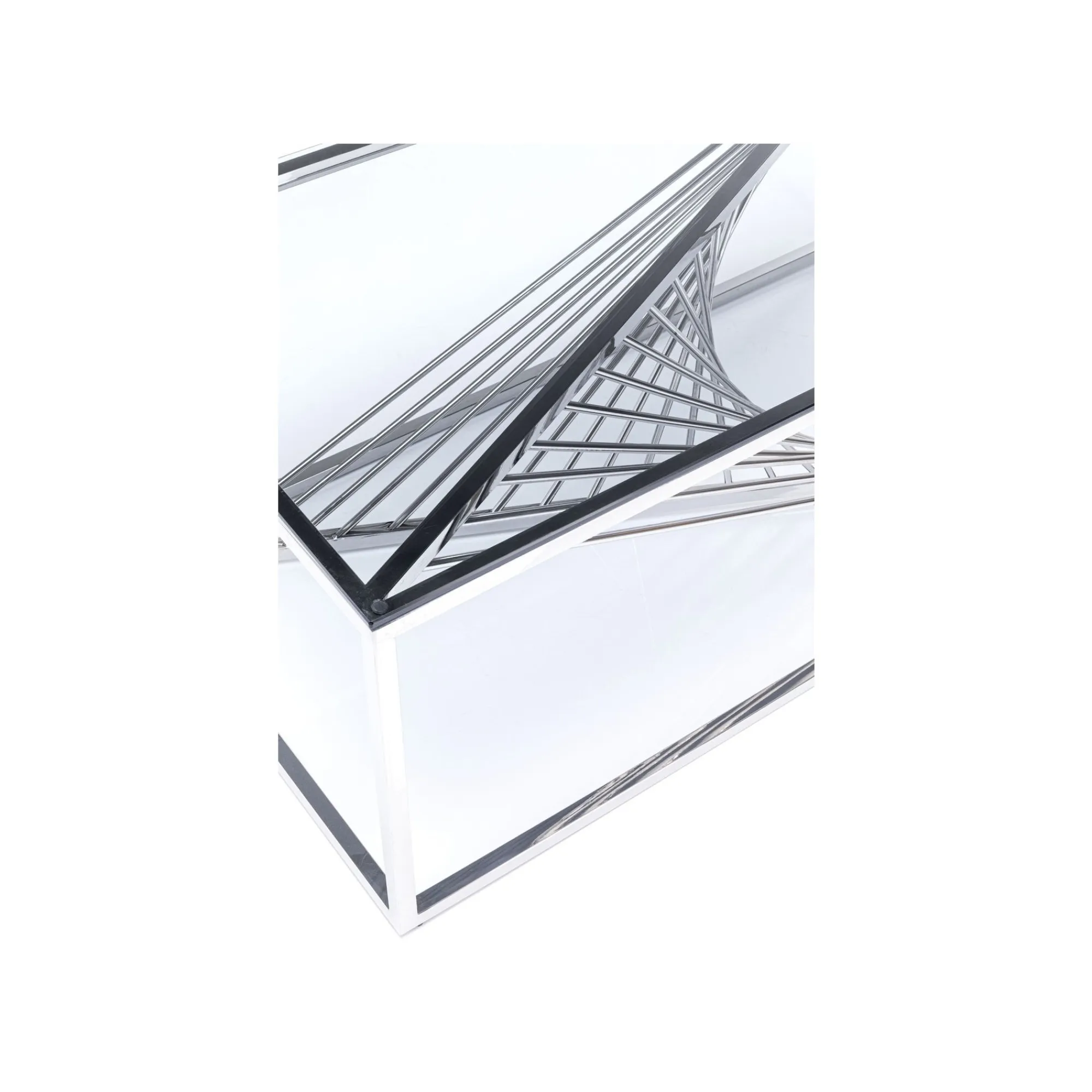 KARE Design Table Basse Laser 120x60cm Chromée ^ Table Basse