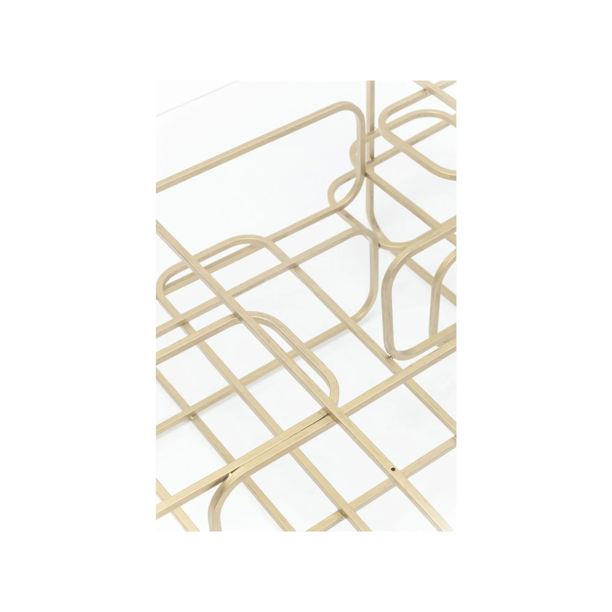 KARE Design Table Basse Meander 140x80cm Dorée ^ Table Basse