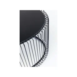 KARE Design Table Basse Ovale Wire 60x90cm Noire ^ Table Basse