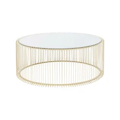 KARE Design Table Basse Ovale Wire 60x90cm Laiton ^ Table Basse