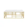 KARE Design Table Basse Rome 130x70cm Blanc Et Or ^ Table Basse