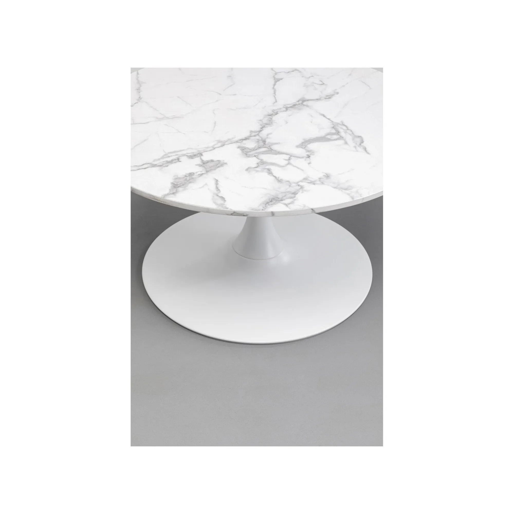 KARE Design Table Basse Schickeria Effet Marbre Blanc 80cm ^ Table Basse