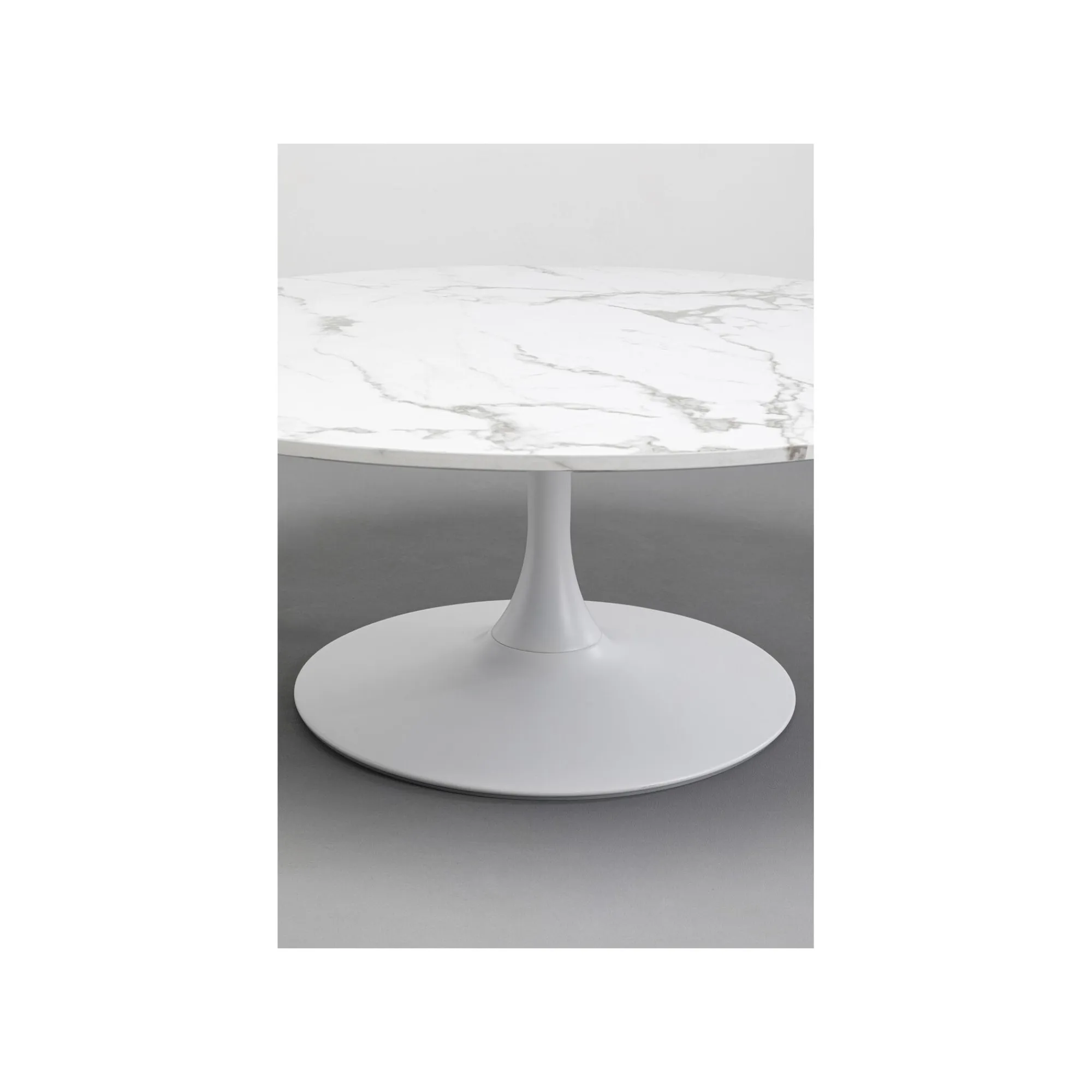 KARE Design Table Basse Schickeria Effet Marbre Blanc 110cm ^ Table Basse
