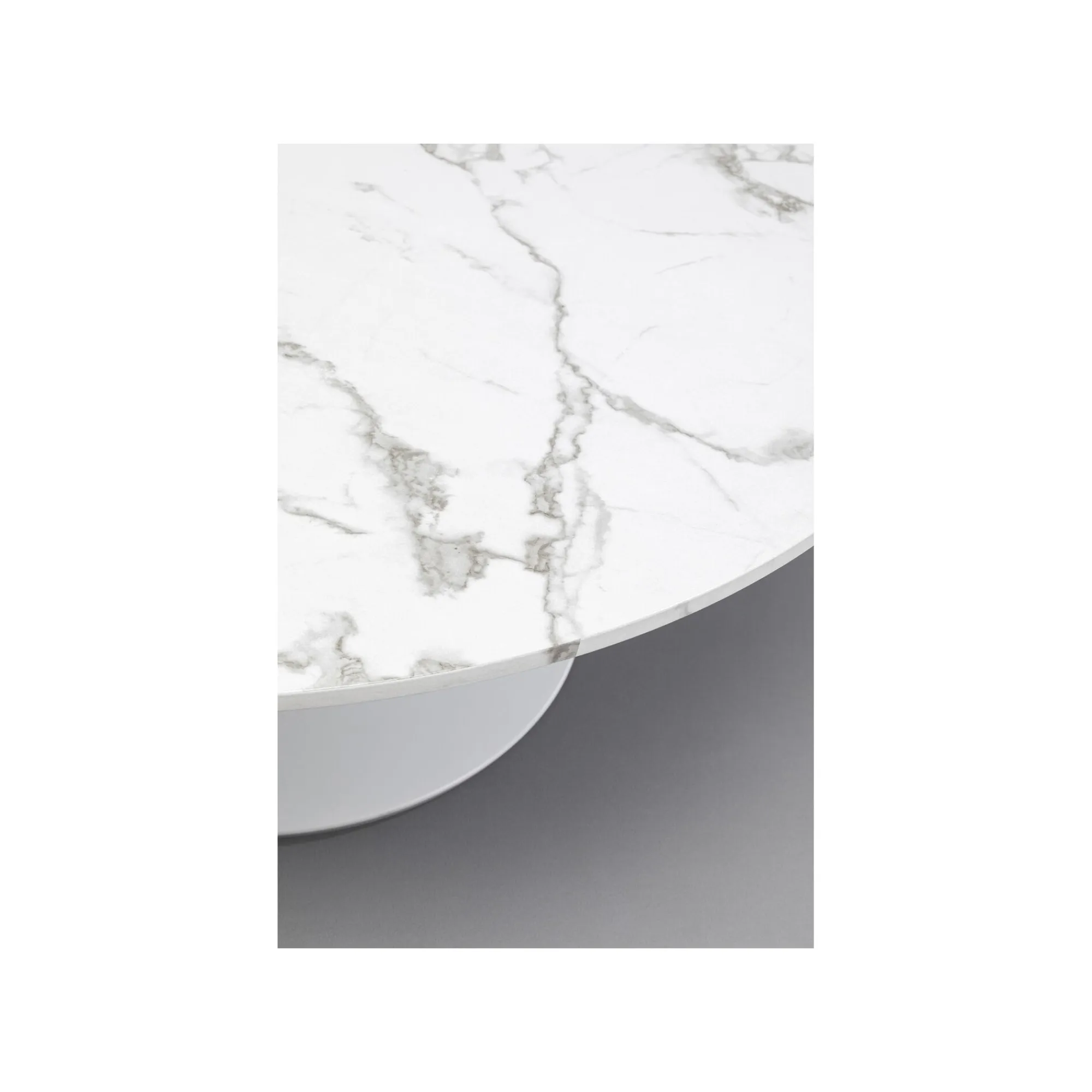 KARE Design Table Basse Schickeria Effet Marbre Blanc 110cm ^ Table Basse