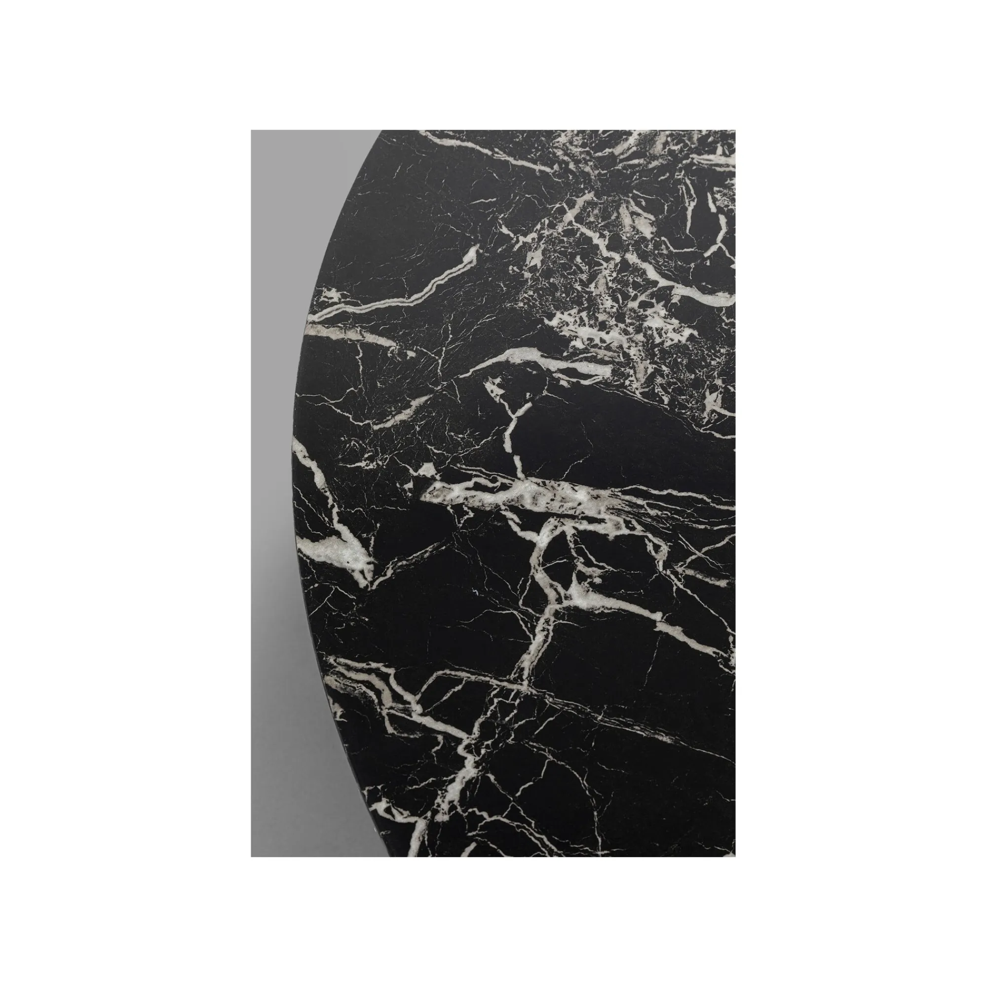 KARE Design Table Basse Schickeria Effet Marbre Noir 80cm ^ Table Basse