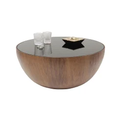 KARE Design Table Basse Tear Drops 80cm Noyer ^ Table Basse