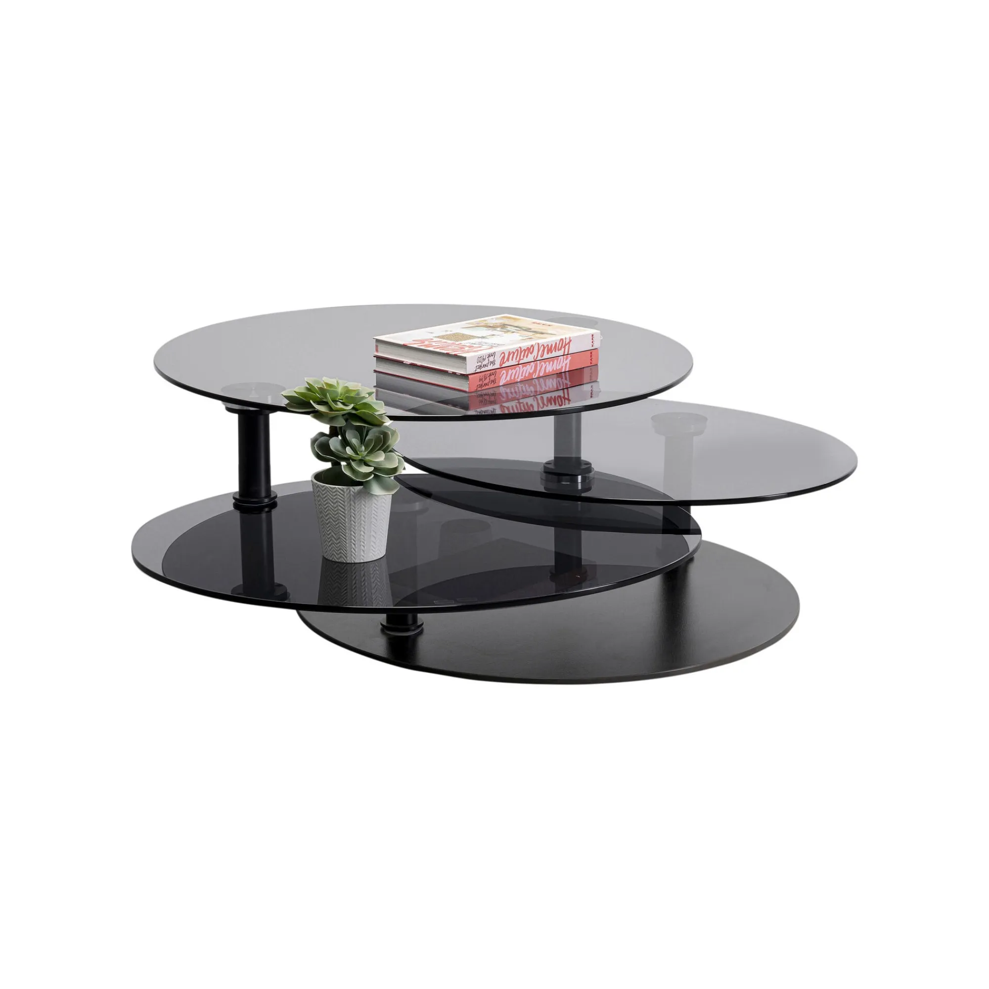 KARE Design Table Basse Twist Noire 90cm ^ Table Basse