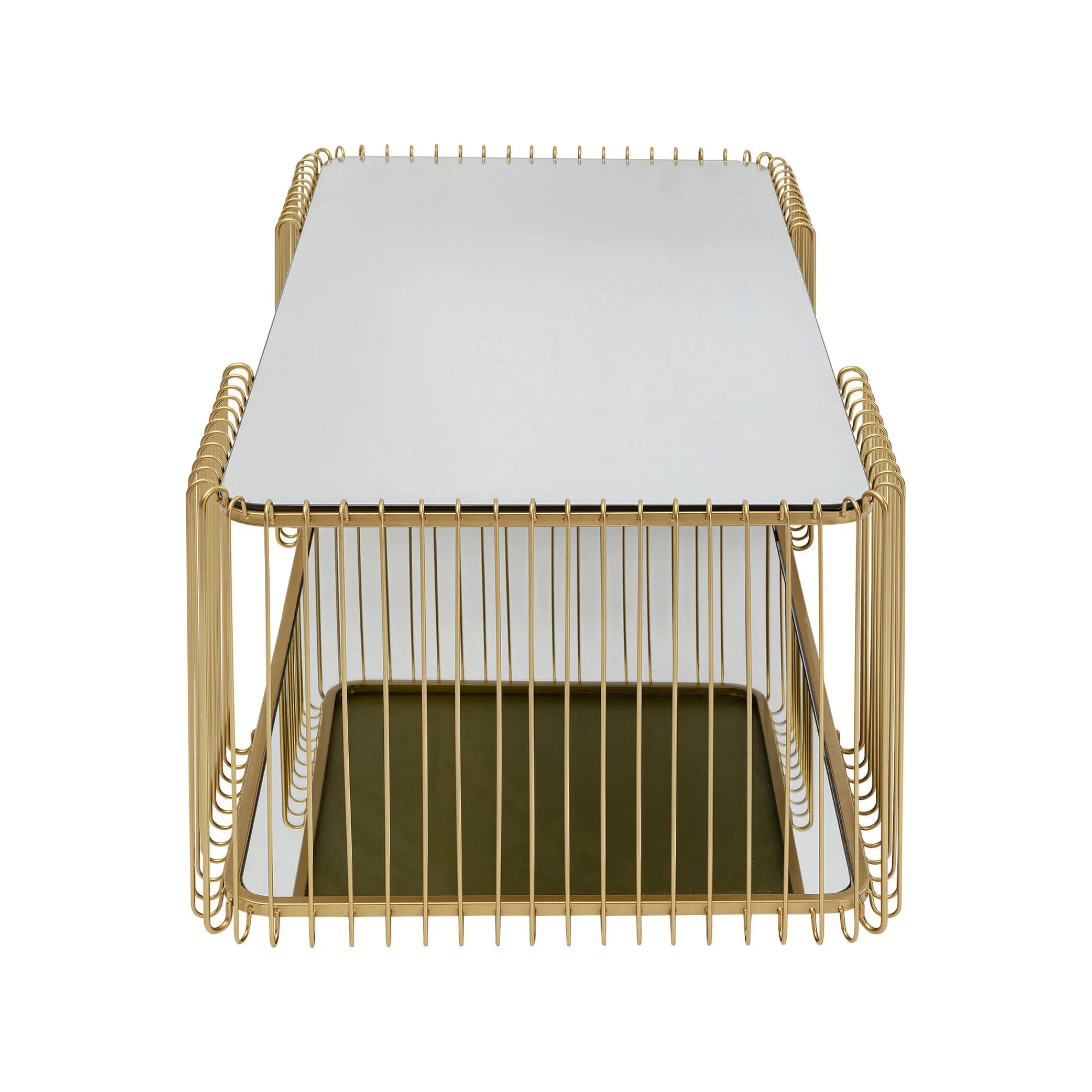 KARE Design Table Basse Wire Double 120x60cm Laiton ^ Table Basse