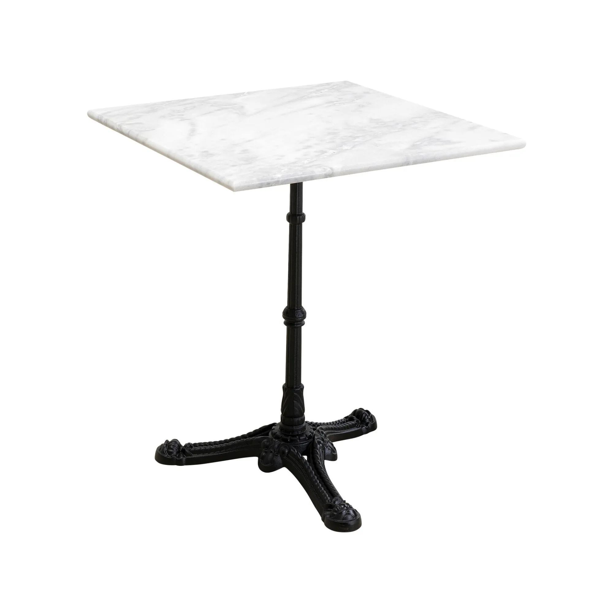 KARE Design Table Bistrot Carrée 60x60cm Marbre Blanc ^ Table