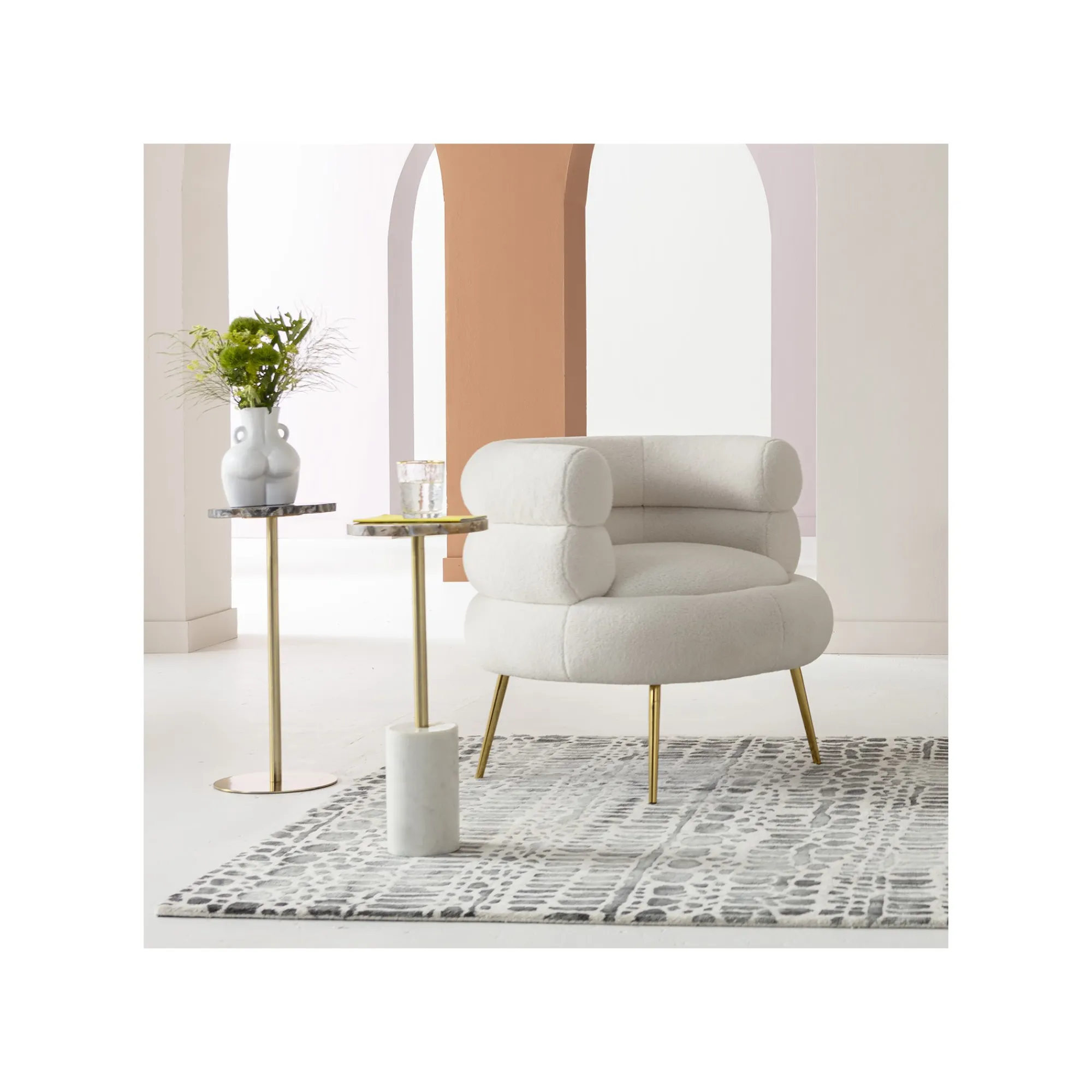 KARE Design Table D'appoint Agate Bleue 25cm ^ Table D'Appoint & De Chevet
