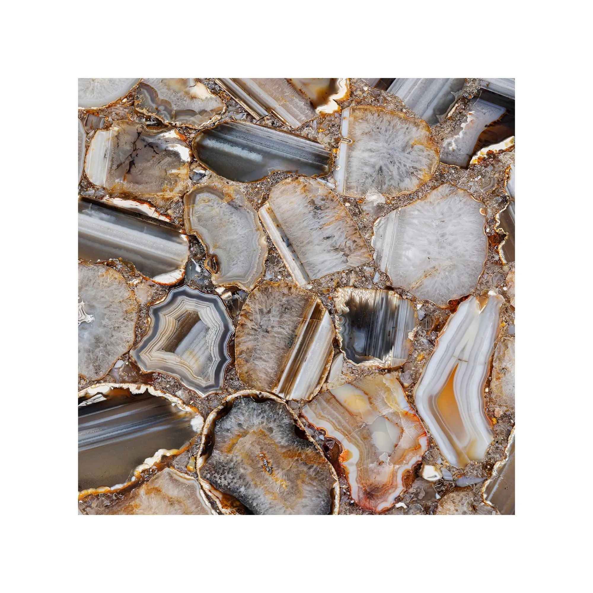 KARE Design Table D'appoint Agate Cut 46cm ^ Table D'Appoint & De Chevet