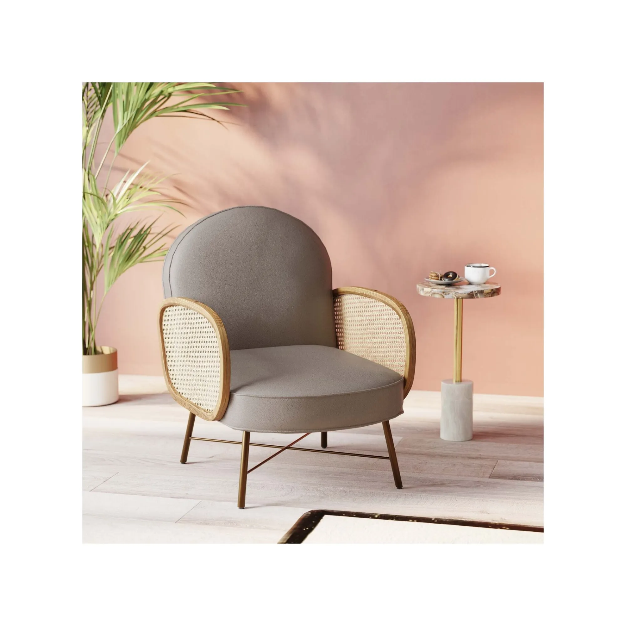KARE Design Table D'appoint Agate Marbre Blanc 25cm ^ Table D'Appoint & De Chevet