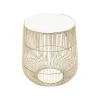 KARE Design Table D'appoint Beam Dorée Marbre Blanc 32cm ^ Table D'Appoint & De Chevet