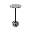KARE Design Table D'appoint Domero Chess 25cm Noire Et Blanche ^ Table D'Appoint & De Chevet