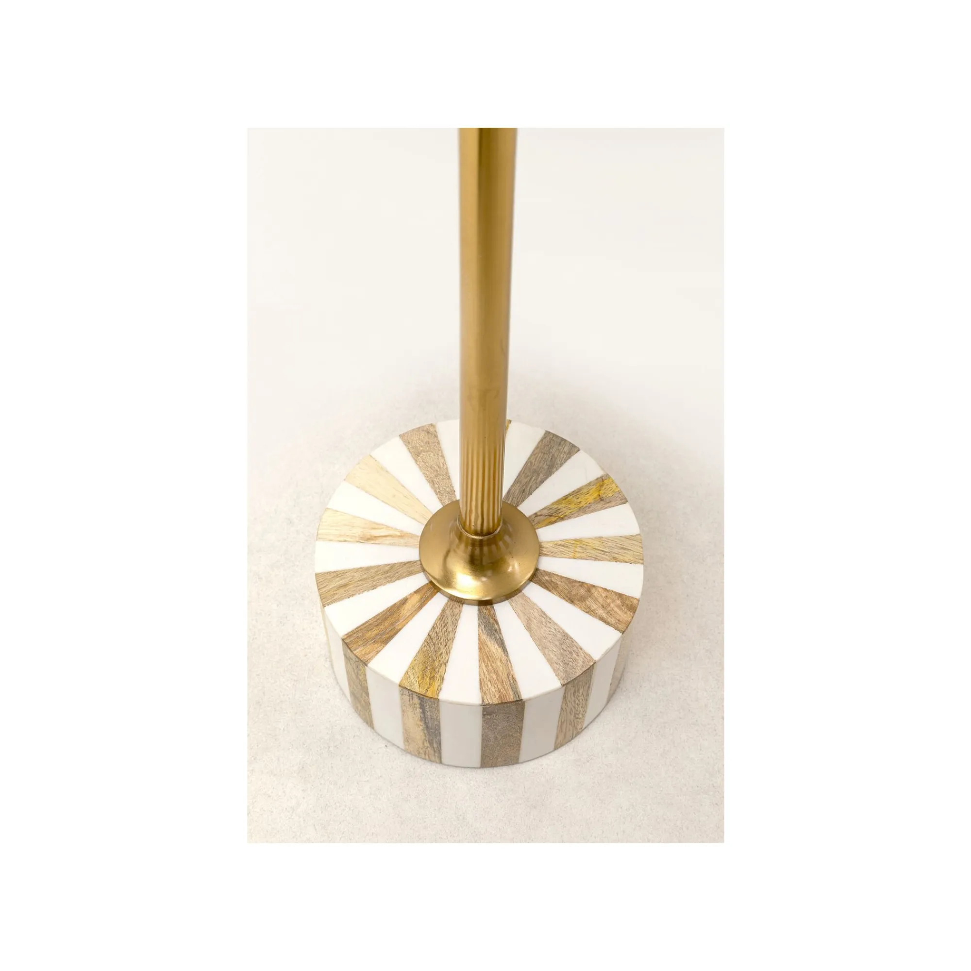 KARE Design Table D'appoint Domero Cirque 25cm Blanche Et Dorée ^ Table D'Appoint & De Chevet