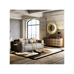 KARE Design Table D'appoint Domero Geo 25cm Marron Et Dorée ^ Table D'Appoint & De Chevet