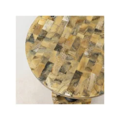 KARE Design Table D'appoint Domero Mosaic 25cm Marron ^ Table D'Appoint & De Chevet