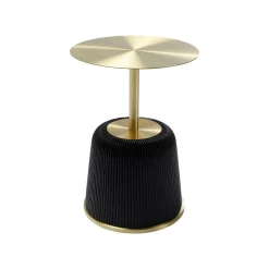 KARE Design Table D'appoint Endless Vegas Noire Et Dorée 40cm ^ Table D'Appoint & De Chevet