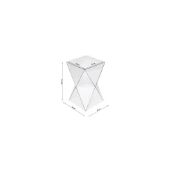 KARE Design Table D'appoint Luxury Triangle Argent ^ Table D'Appoint & De Chevet