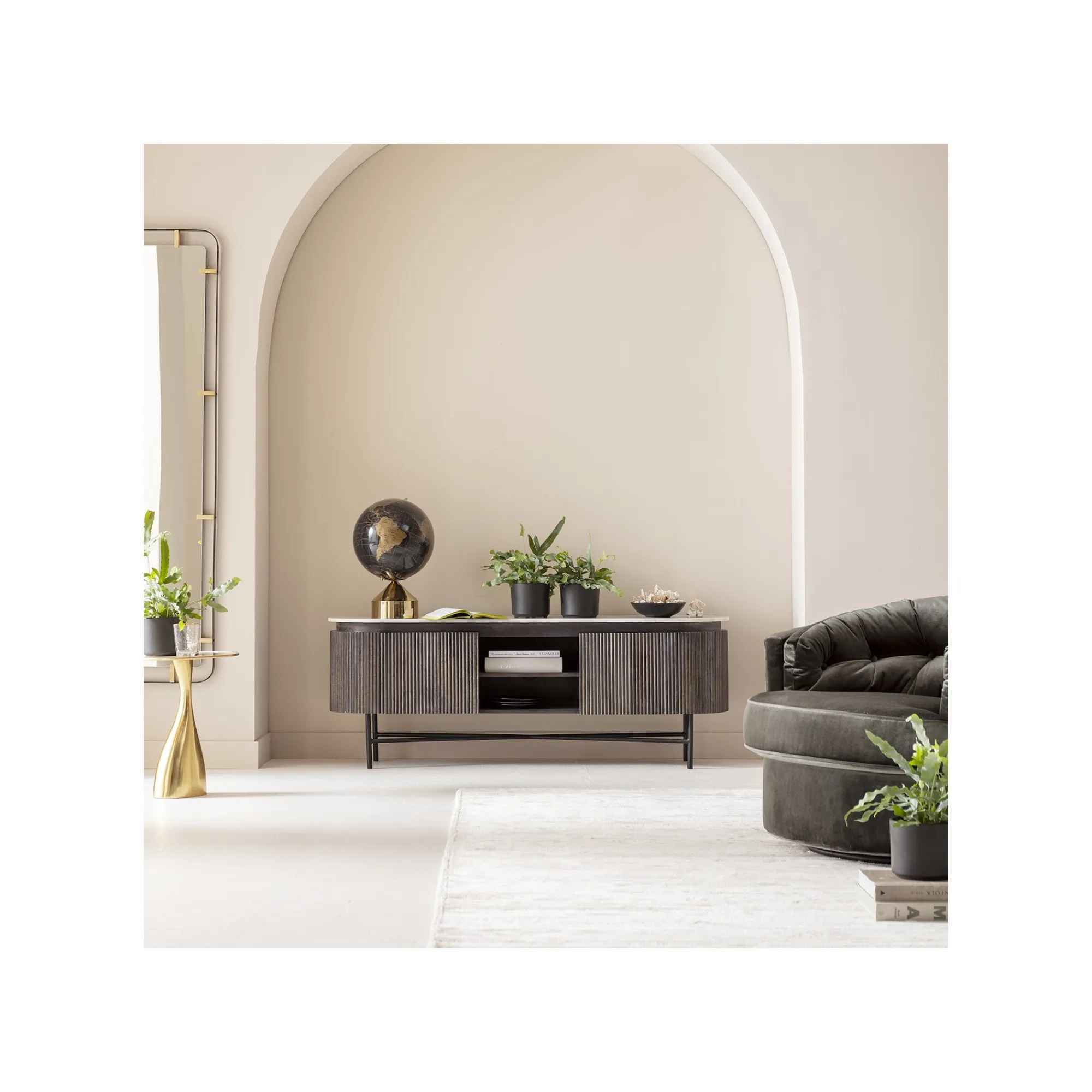 KARE Design Table D'appoint Spacey Dorée 36cm ^ Table D'Appoint & De Chevet