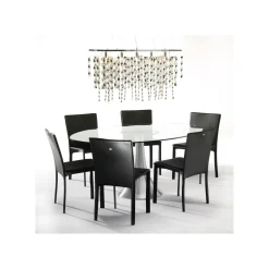 KARE Design Table En Verre Grande Possibilita 180x120cm Chromée Et Verre ^ Table