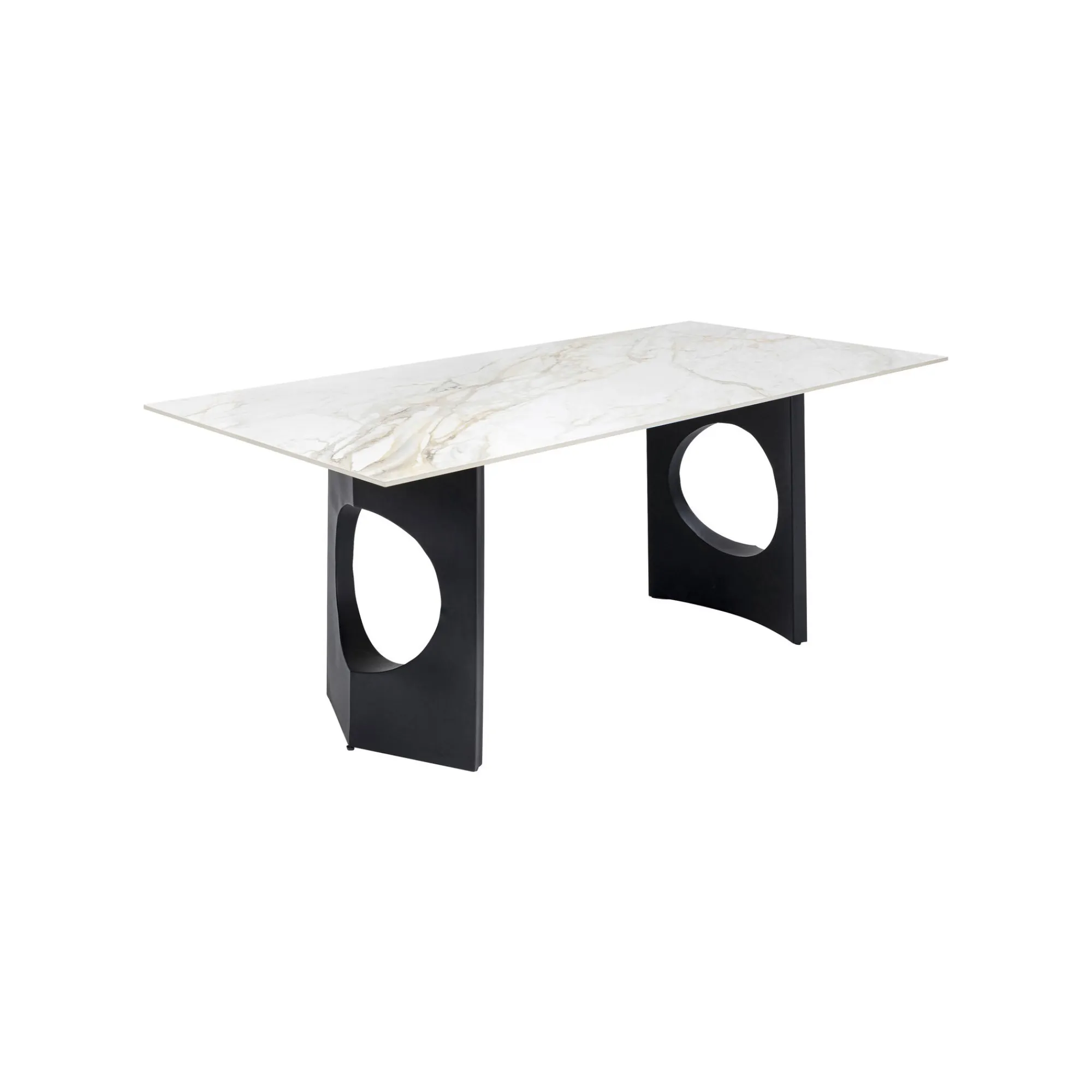 KARE Design Table Eternity Oho Blanche Et Noire 180x90cm ^ Table