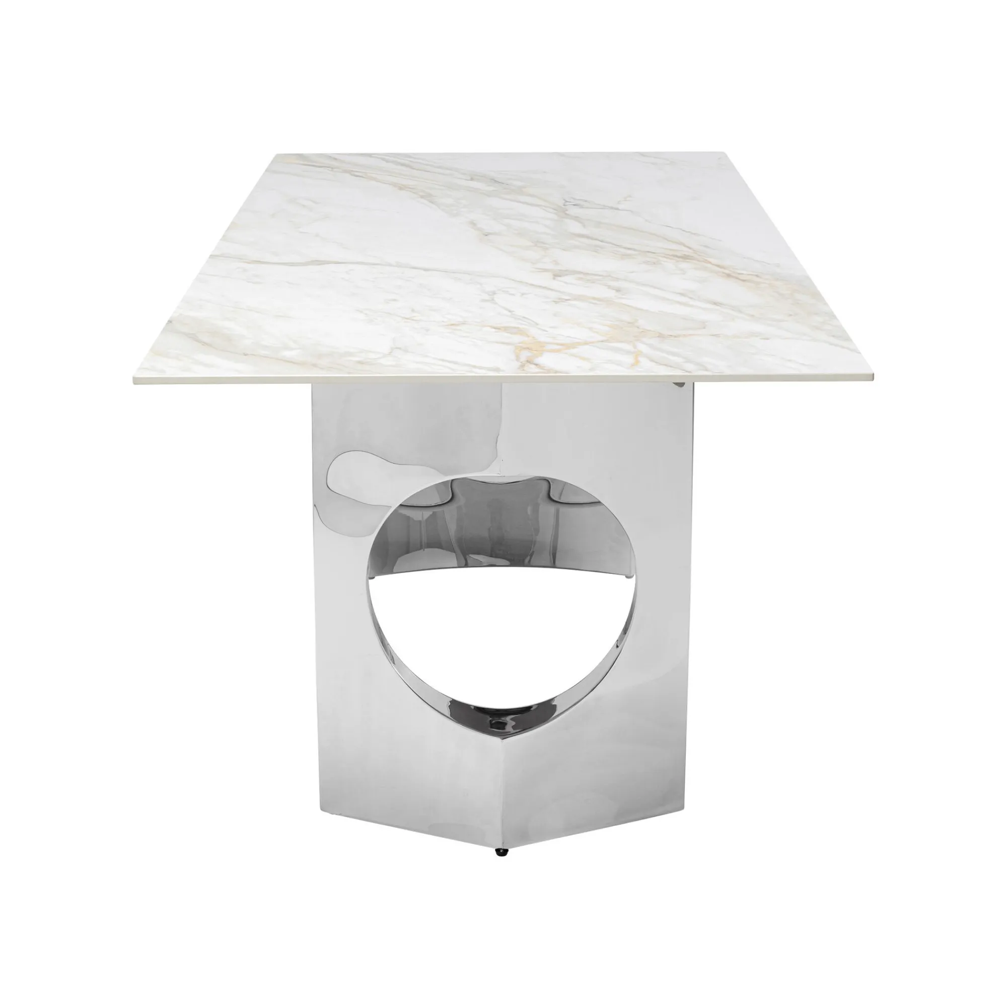 KARE Design Table Eternity Oho Blanche Et Chromée 180x90cm ^ Table