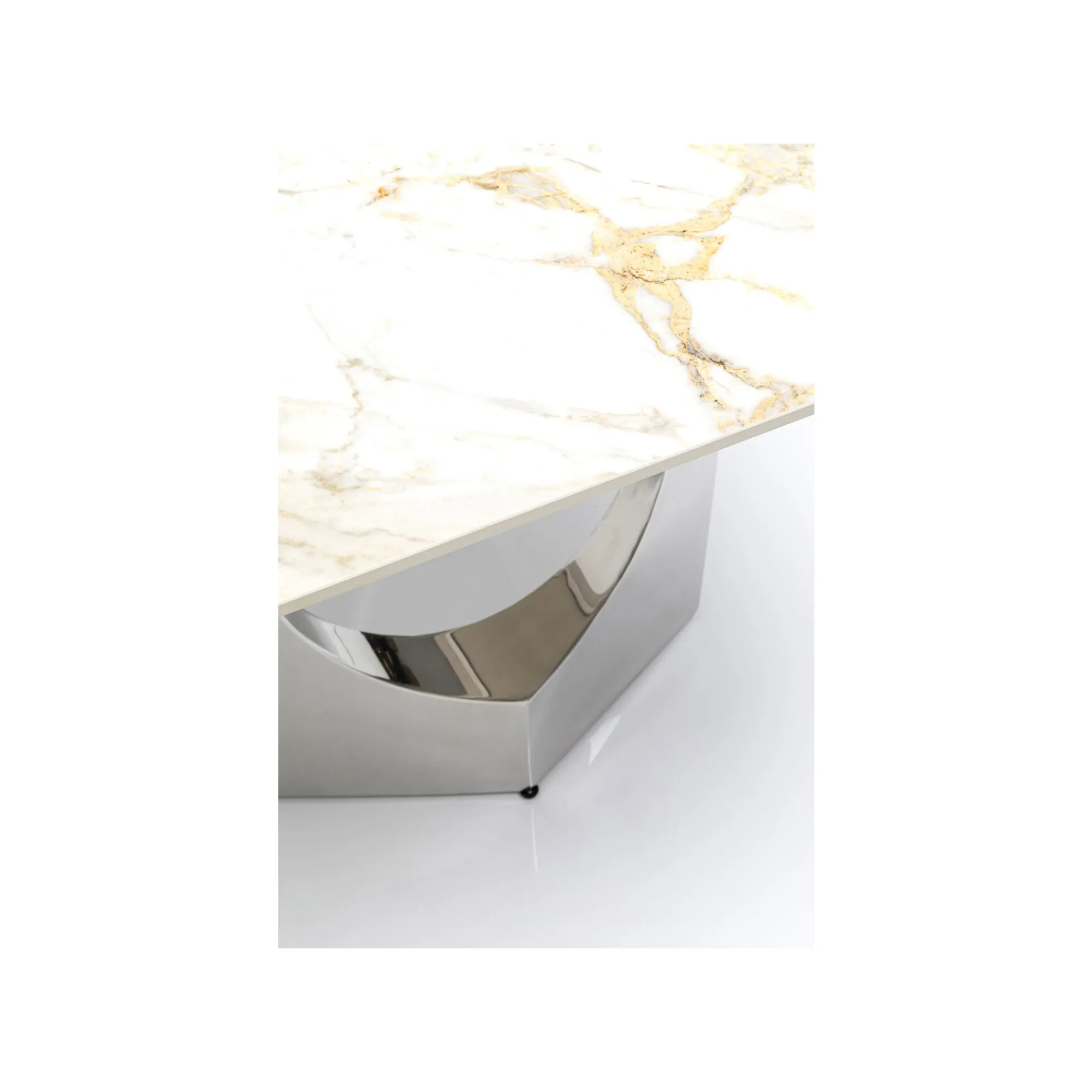 KARE Design Table Eternity Oho Blanche Et Chromée 180x90cm ^ Table