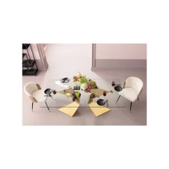 KARE Design Table Gloria 200x100cm Dorée ^ Table