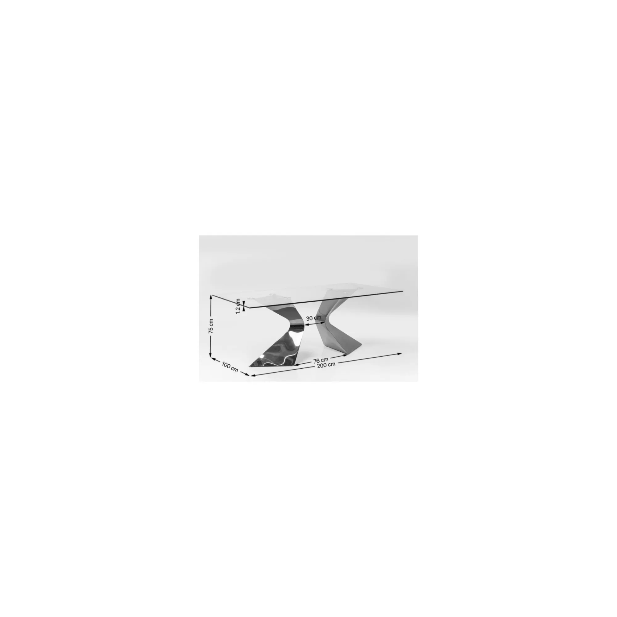 KARE Design Table Gloria 200x100cm Noire ^ Table