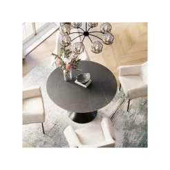 KARE Design Table Grande Possibilita 120cm Noire Et Grès ^ Table