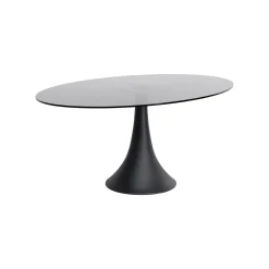KARE Design Table Grande Possibilita 180x120cm Noire Et Verre Fumé ^ Table
