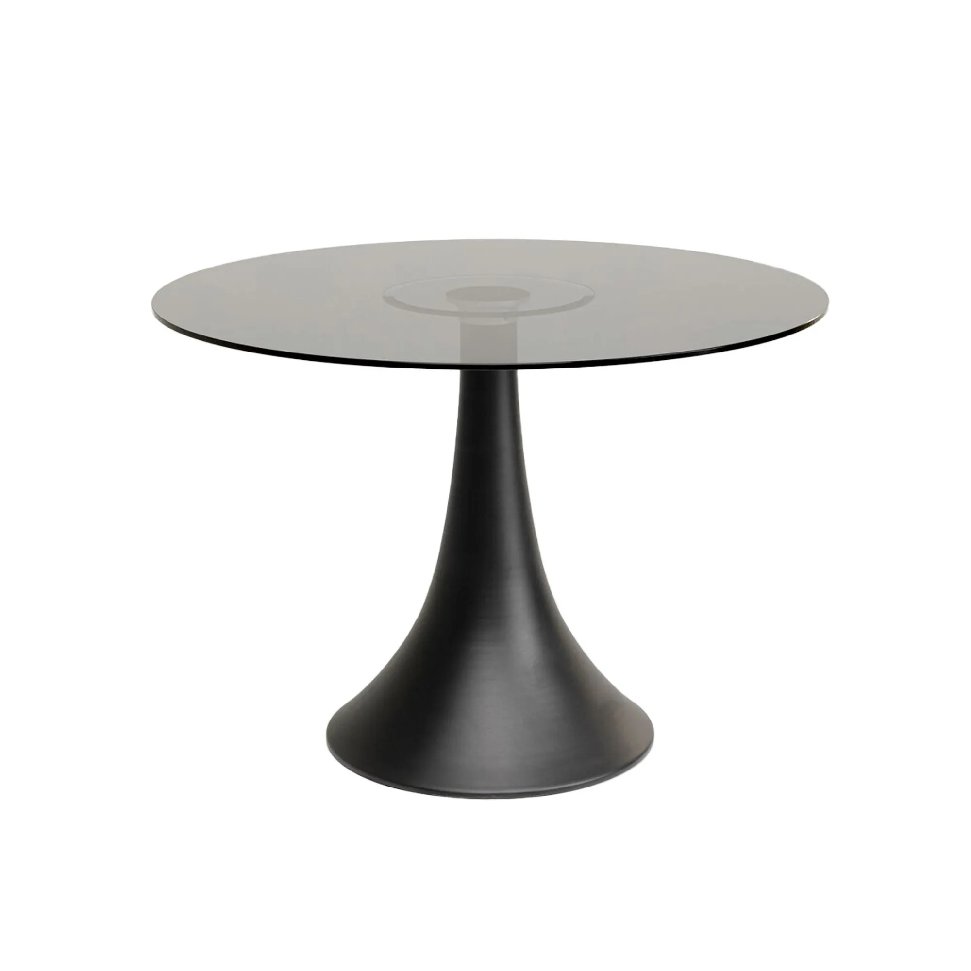 KARE Design Table Grande Possibilita 110cm Noire Et Verre Fumé ^ Table