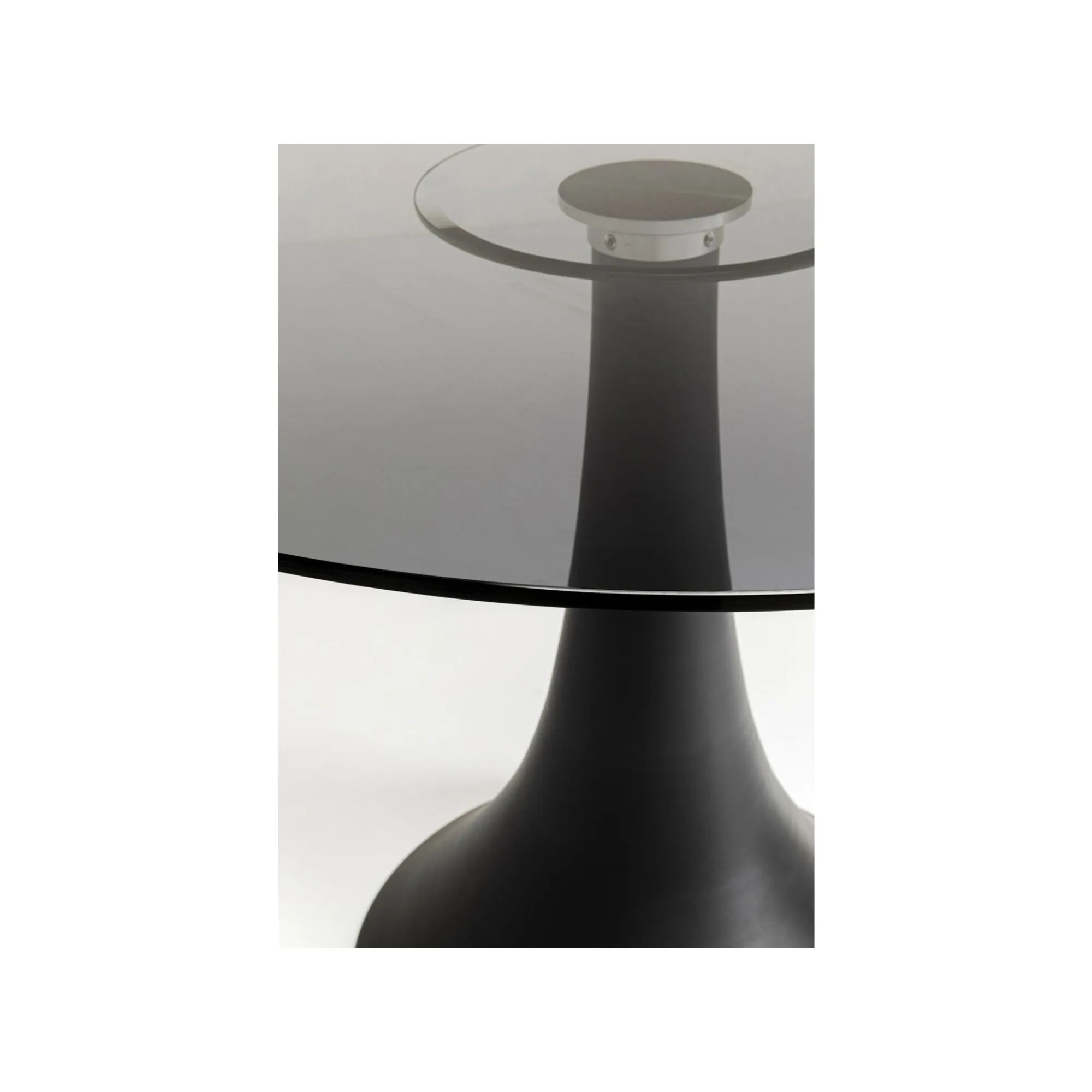 KARE Design Table Grande Possibilita 110cm Noire Et Verre Fumé ^ Table