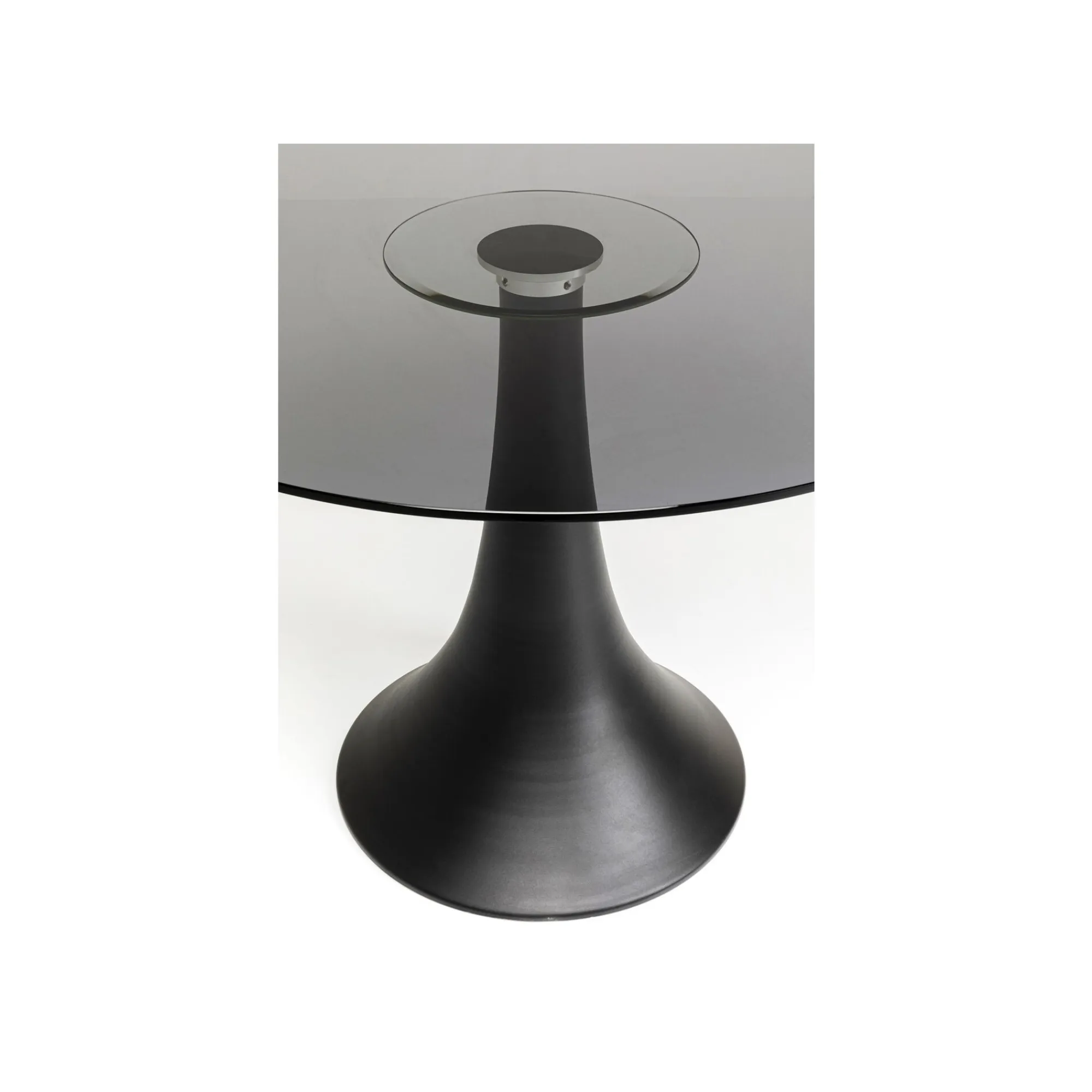 KARE Design Table Grande Possibilita 110cm Noire Et Verre Fumé ^ Table