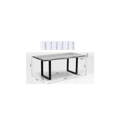 KARE Design Table Harmony Noyer Laiton 160x80cm ^ Table